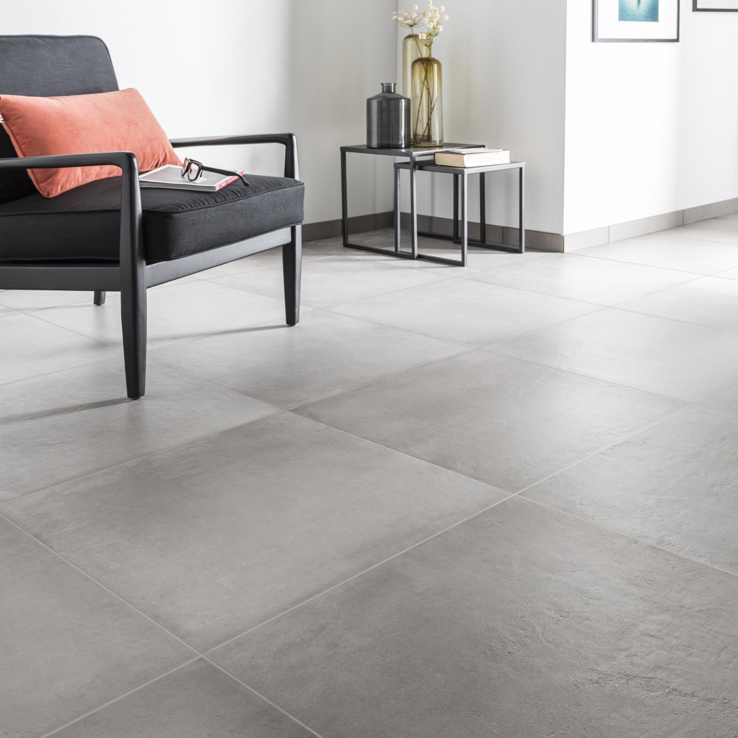 Un carrelage gris