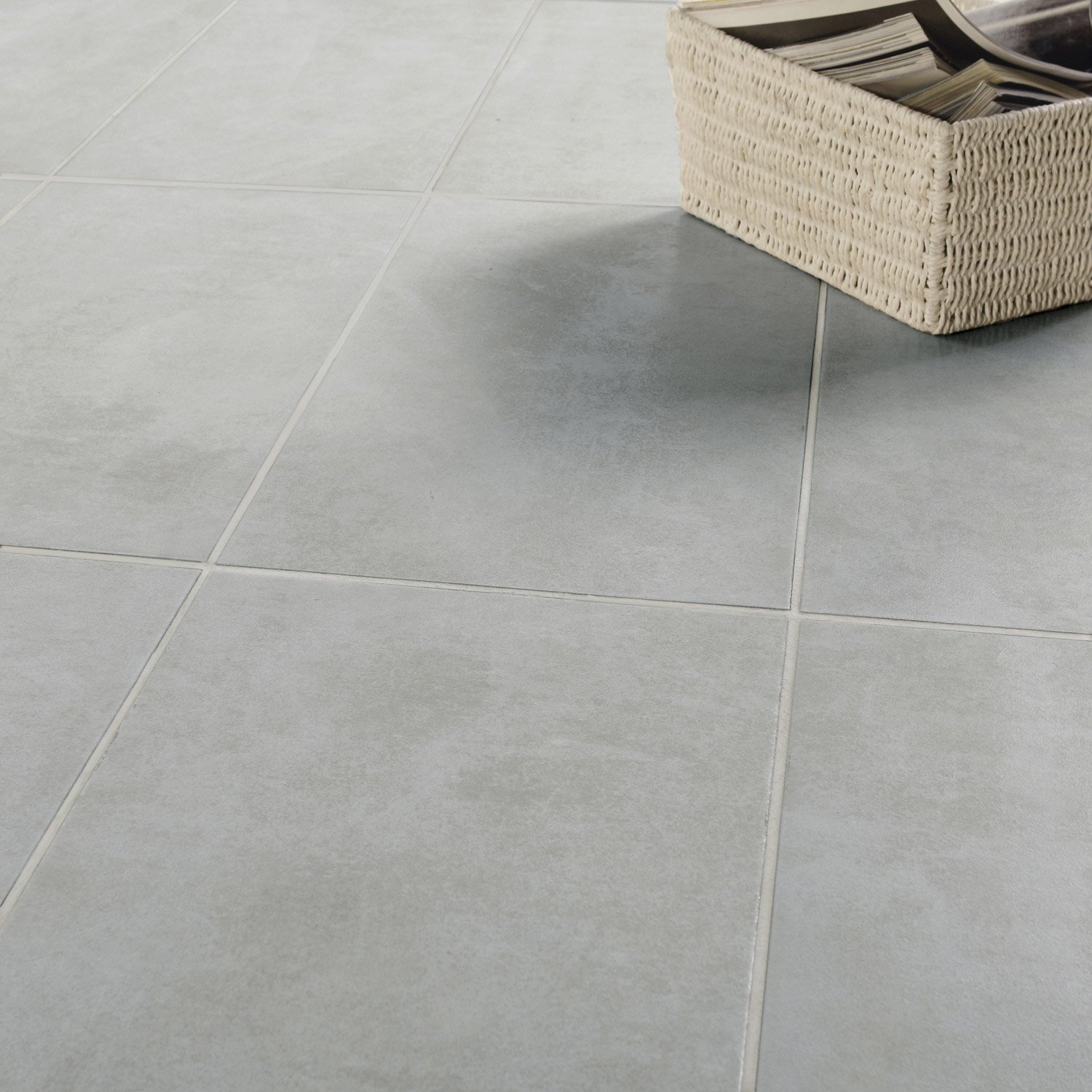 Carrelage sol cuisine gris brillant