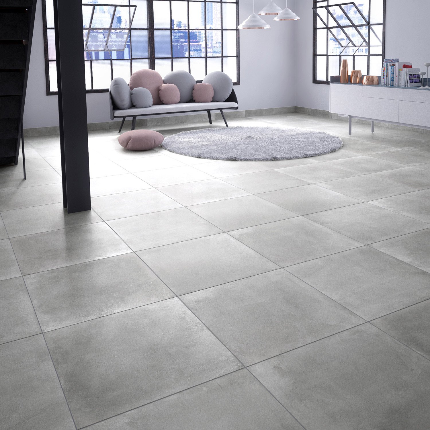 Carrelage gris interieur