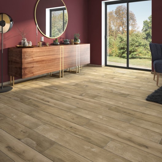 Carrelage imitation bois miel