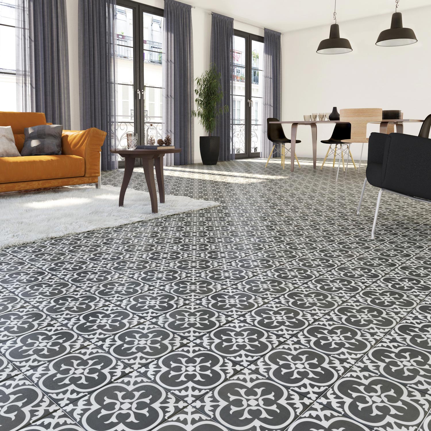 Carrelage voile blanc