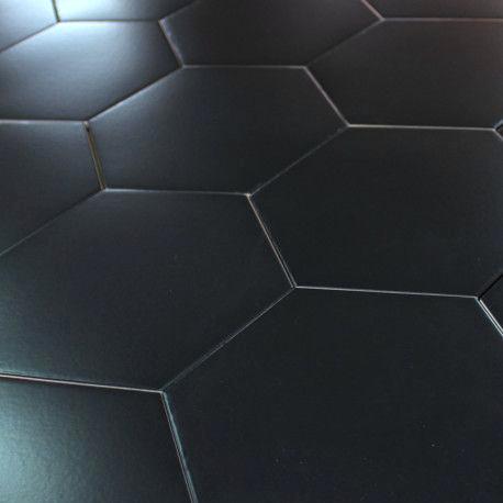 Carrelage hexagonal gris mat