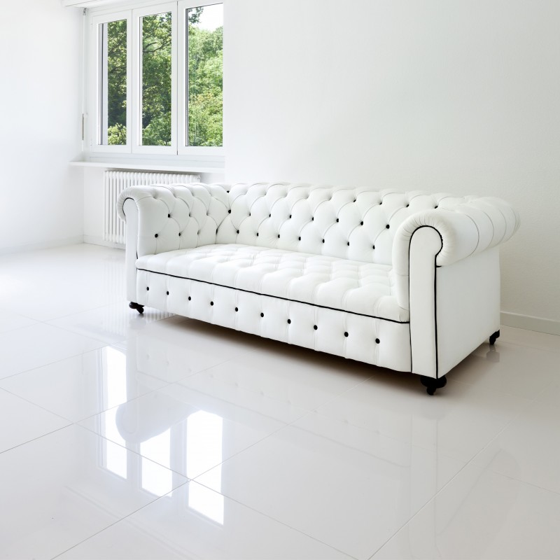 Carrelage sol brillant blanc