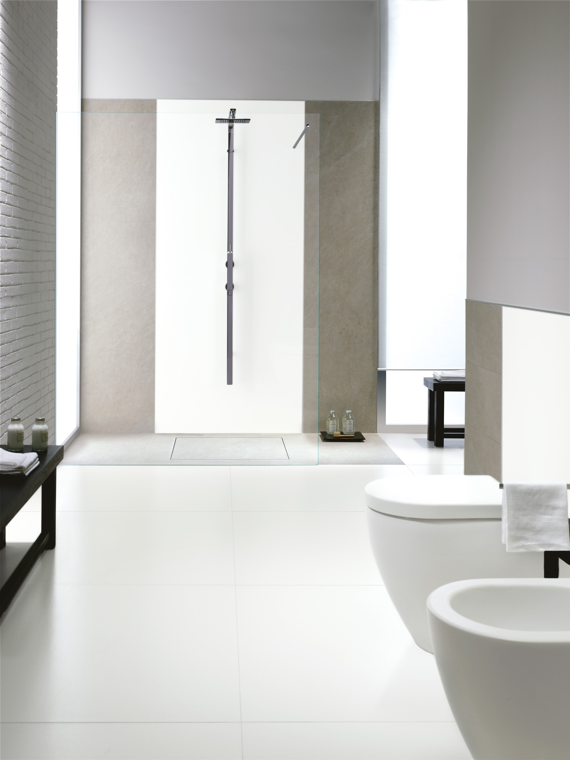Carrelage blanc fin
