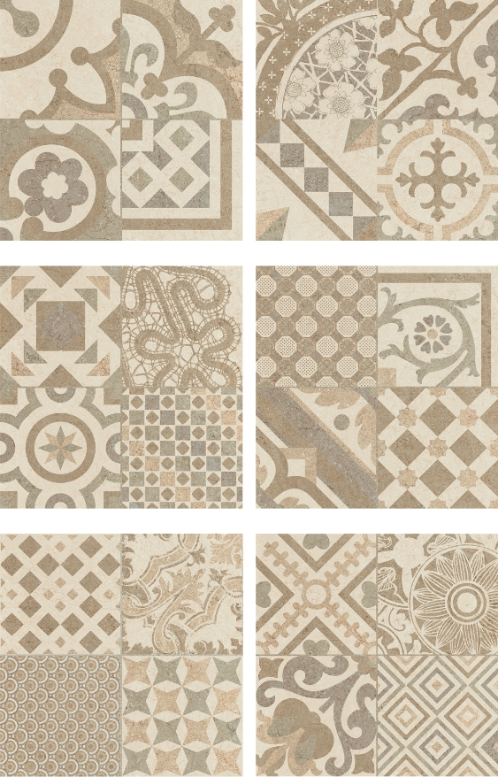 Carrelage beige ancien