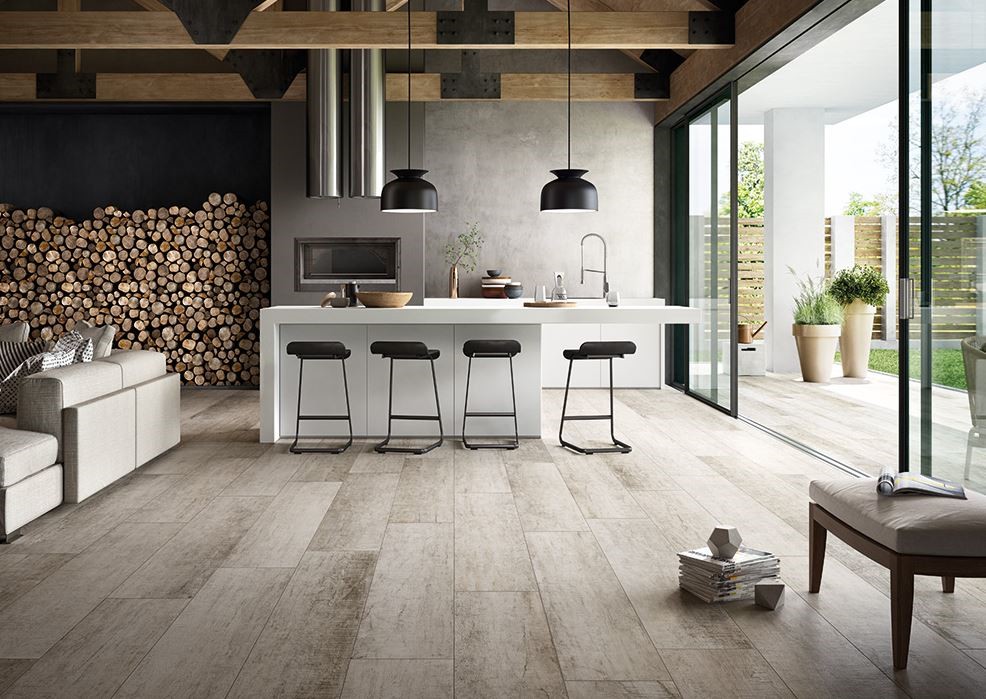 Carrelage imitation parquet naturel