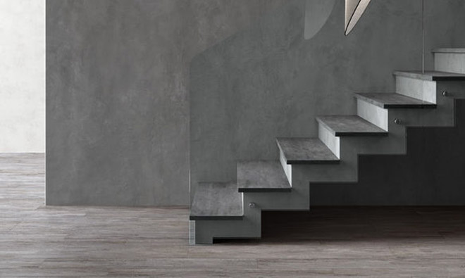 Carrelage imitation bois escalier