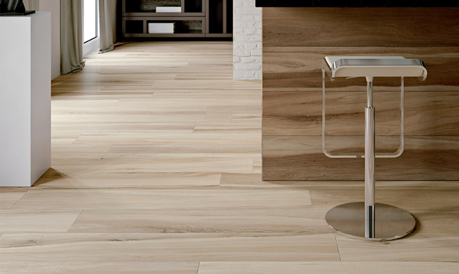 Carrelage parquet brillant