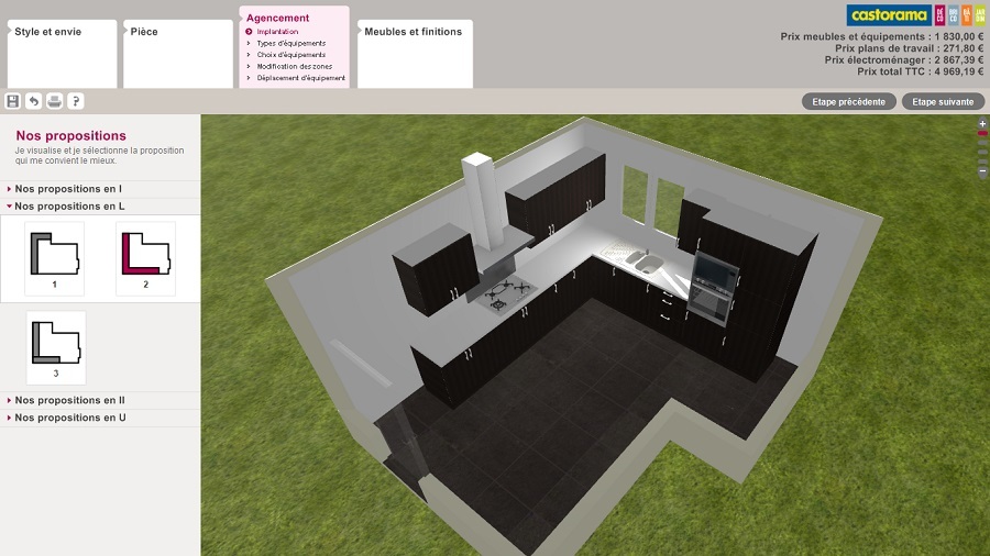 Plan de cuisine castorama