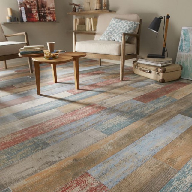 Carrelage imitation parquet couleur