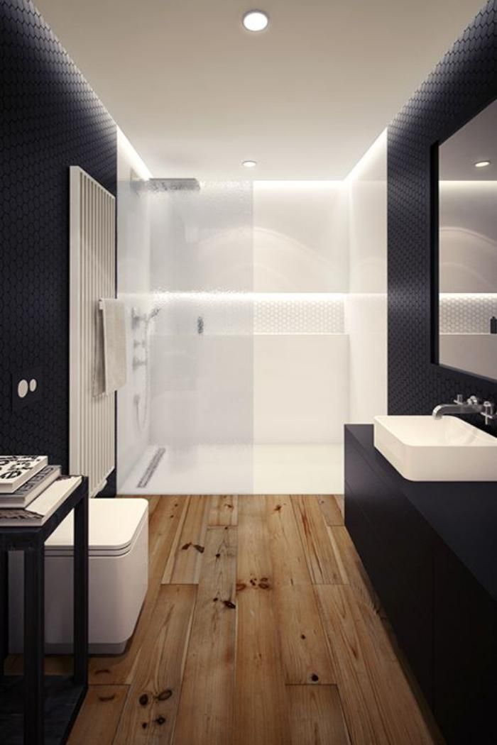 Carrelage salle de bain effet bois