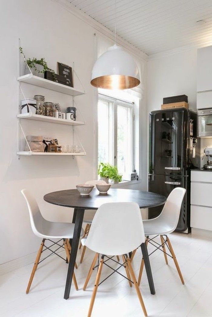 Table de cuisine gris anthracite