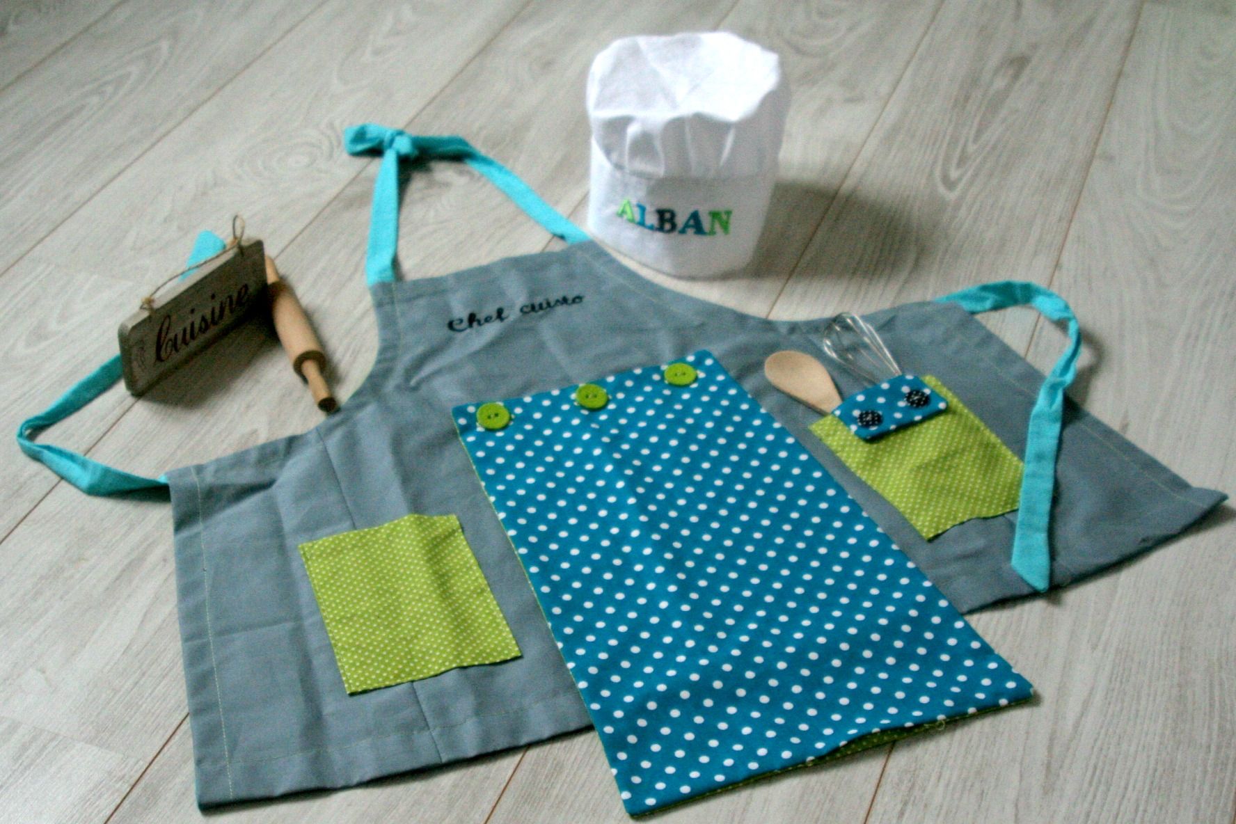 Tuto tablier de cuisine pour fillette
