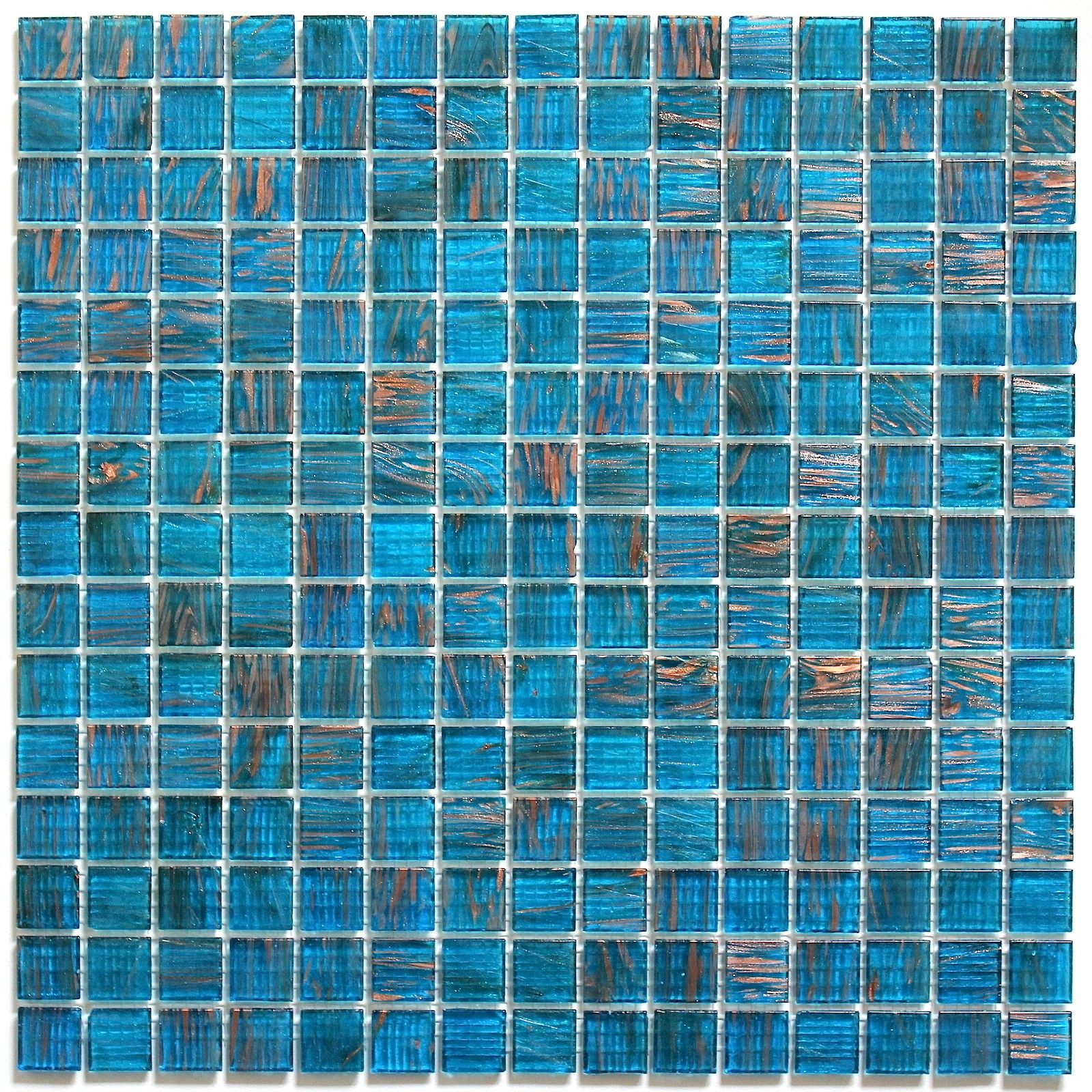 Carrelage mosaique bleu turquoise