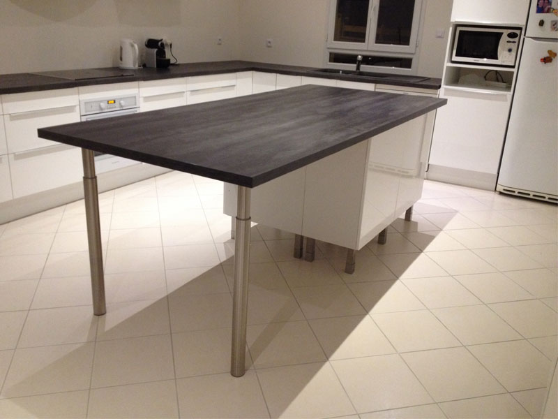 Plan de travail central cuisine pas cher
