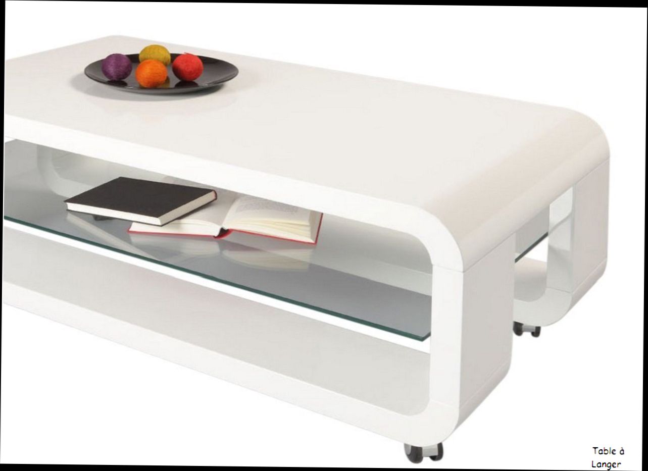 Table basse en verre roulettes