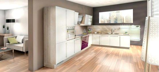 Couleur mur cuisine blanche et bois