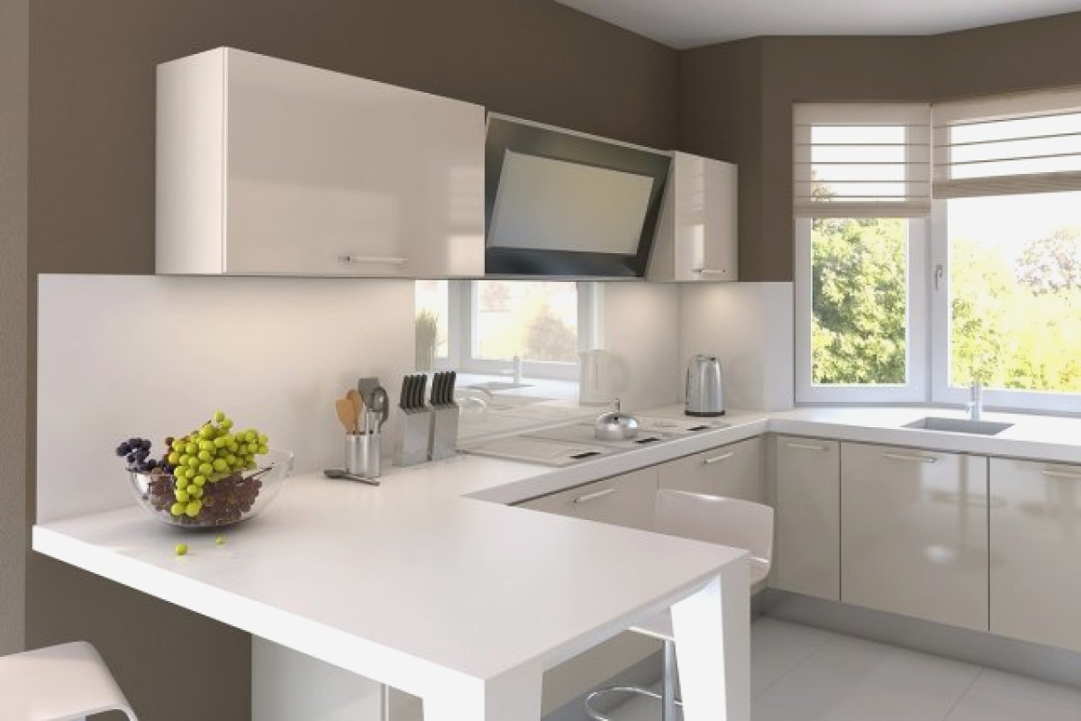 Couleur mur cuisine avec meuble blanc
