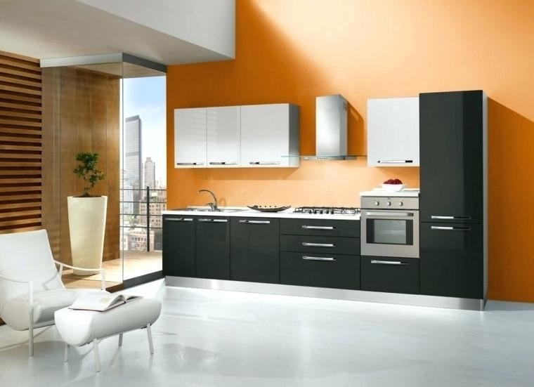 Couleur mur de cuisine avec meuble blanc