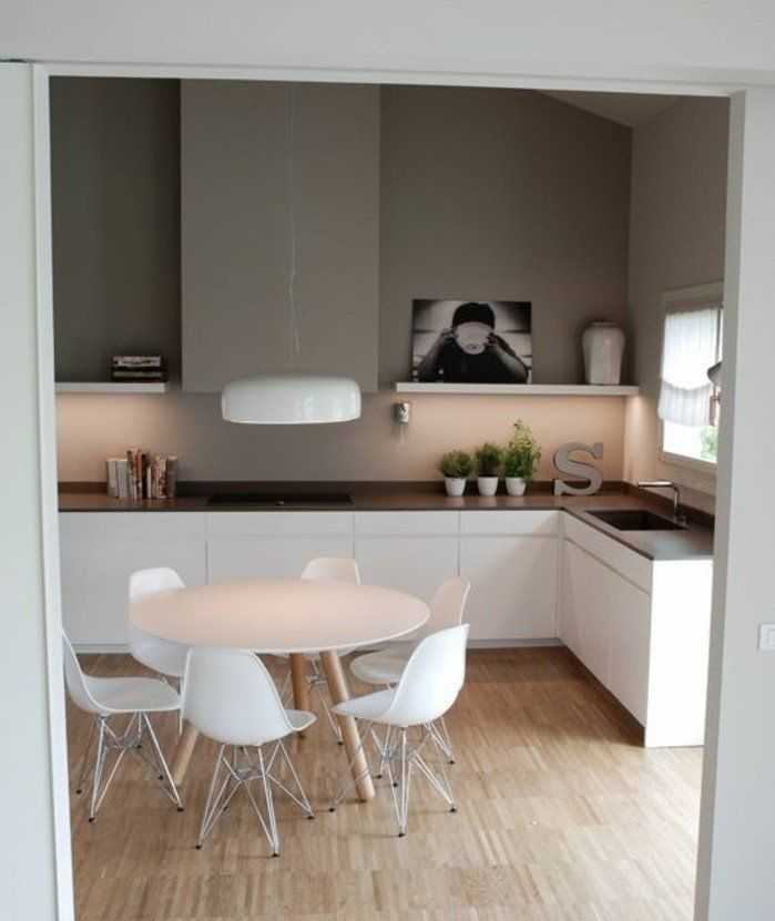 Couleur mur cuisine avec meuble taupe