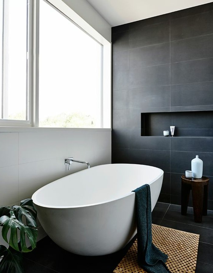 Carrelage anthracite salle de bain