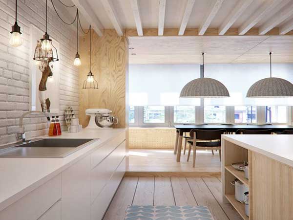 Carrelage blanc cuisine