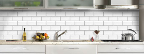 Carrelage metro joint blanc