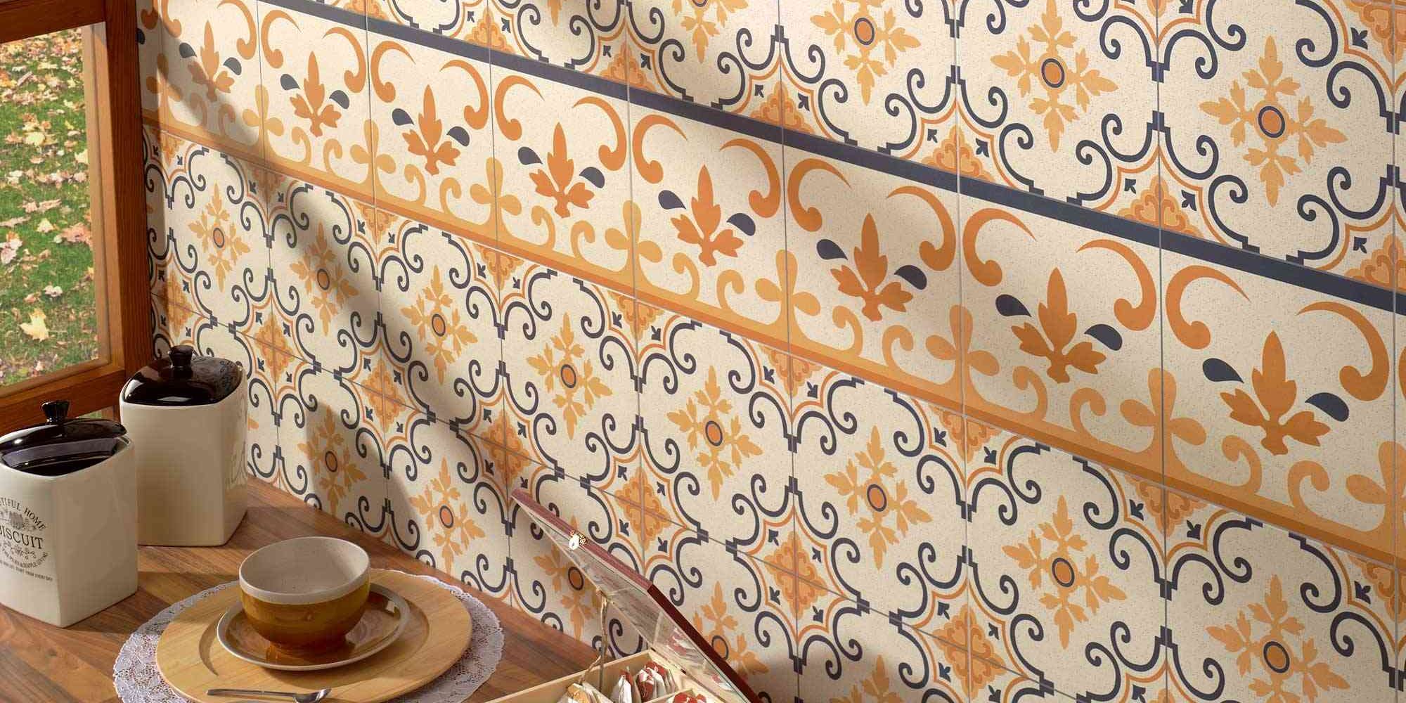 Carrelage ancien credence