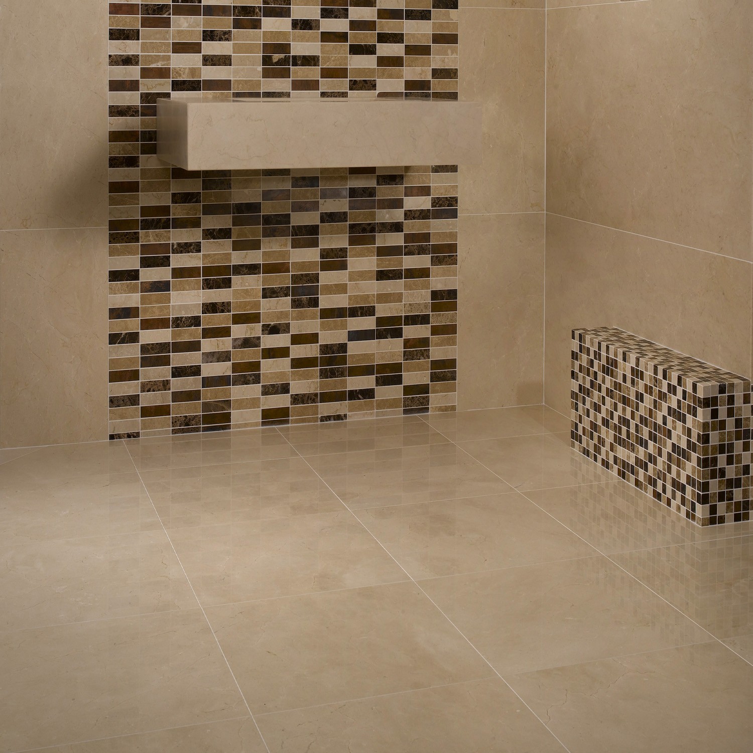 Carrelage mosaique beige