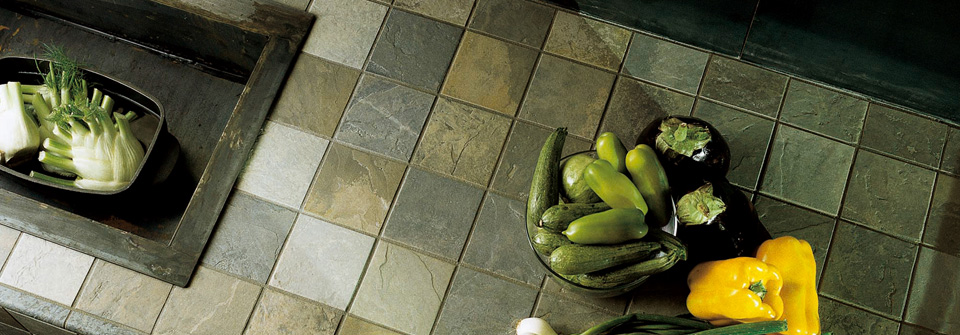 Carrelage ardoise plan de travail