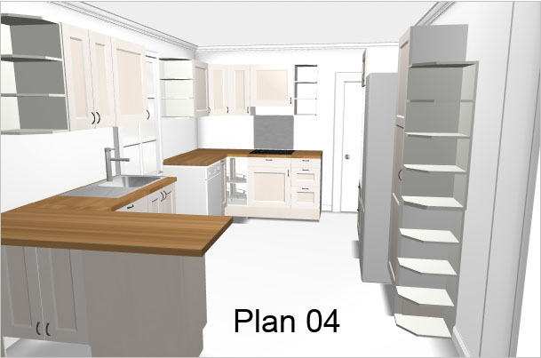 Plan de cuisine en l avec fenetre