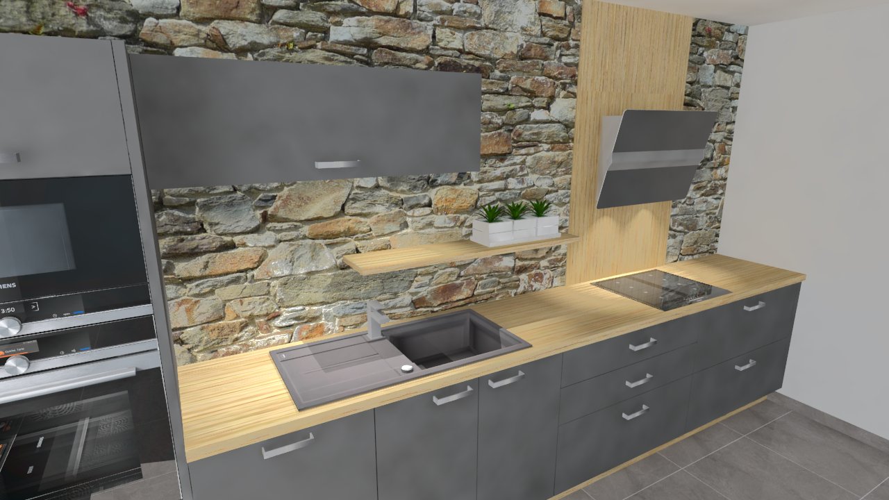 Plan cuisine lineaire