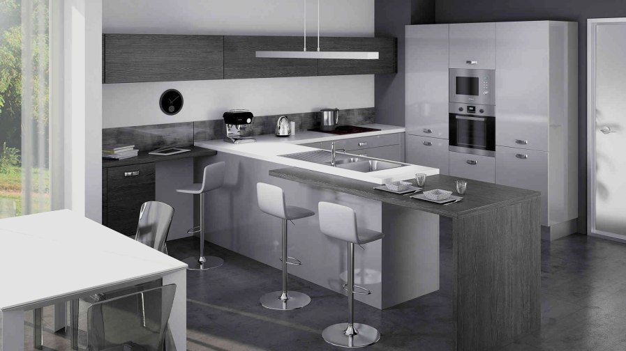Décoration cuisine gris anthracite