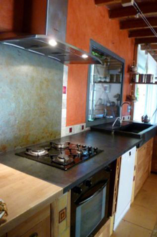 Plan travail cuisine en ardoise