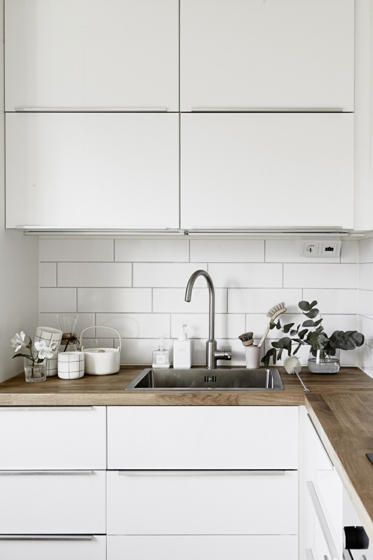 Plan de travail pour cuisine blanc laqué