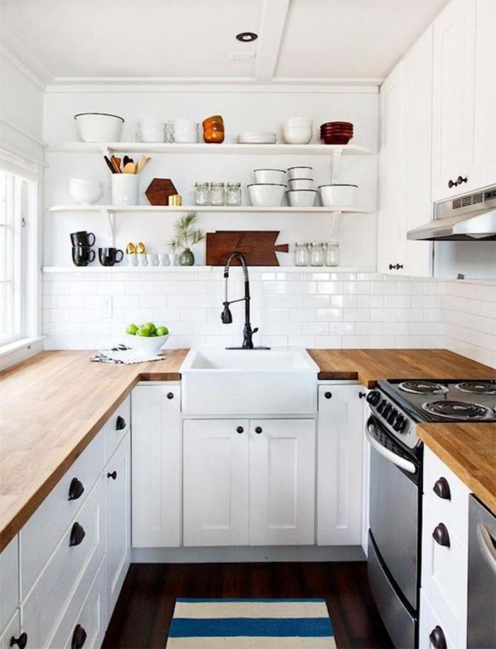 Plan de travail cuisine bois blanc