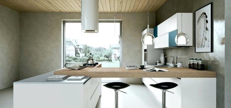 Plan de travail cuisine blanc salissant