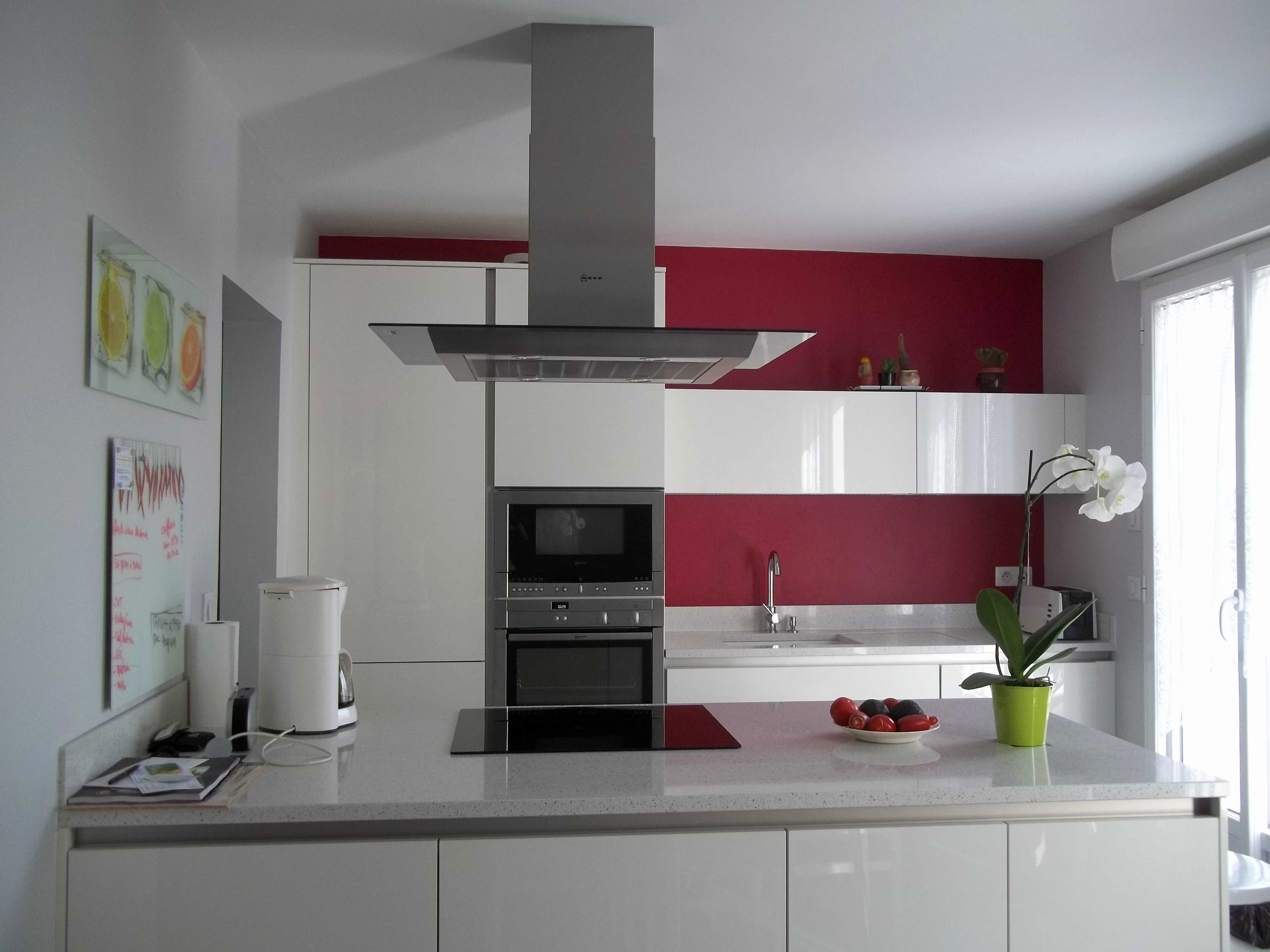 Deco cuisine gris et rose