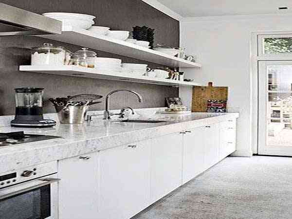 Modele de cuisine blanc gris