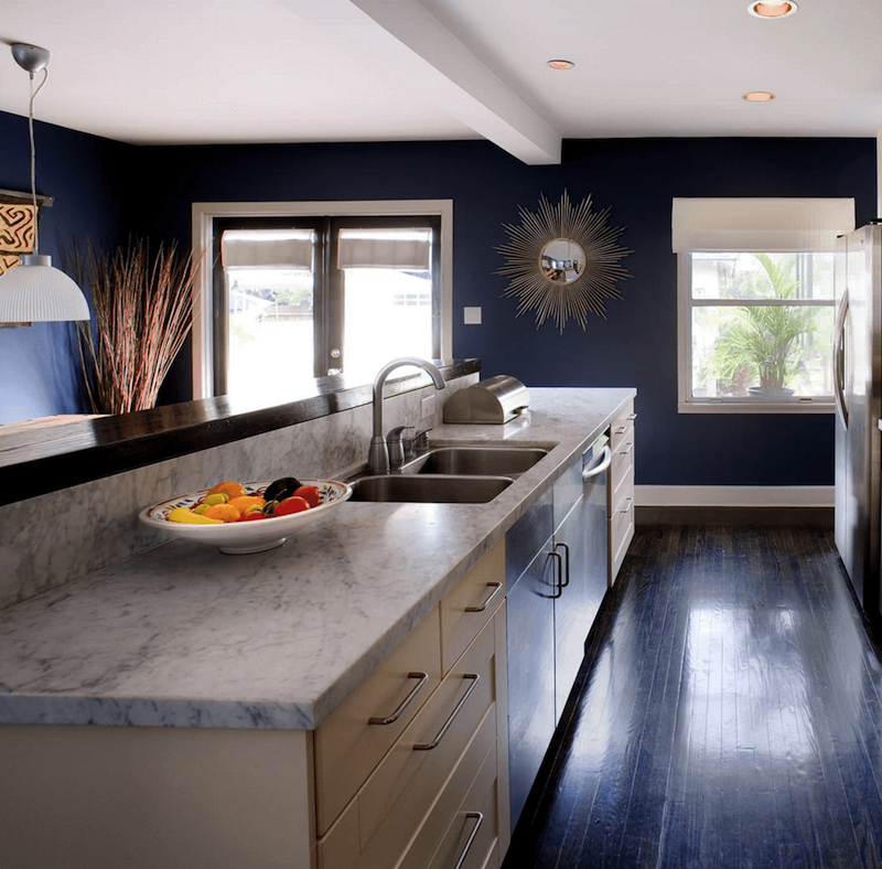 Couleur mur cuisine gris foncé