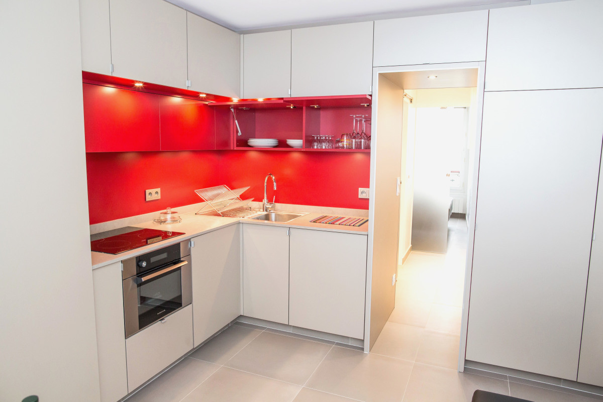 Photo deco cuisine rouge