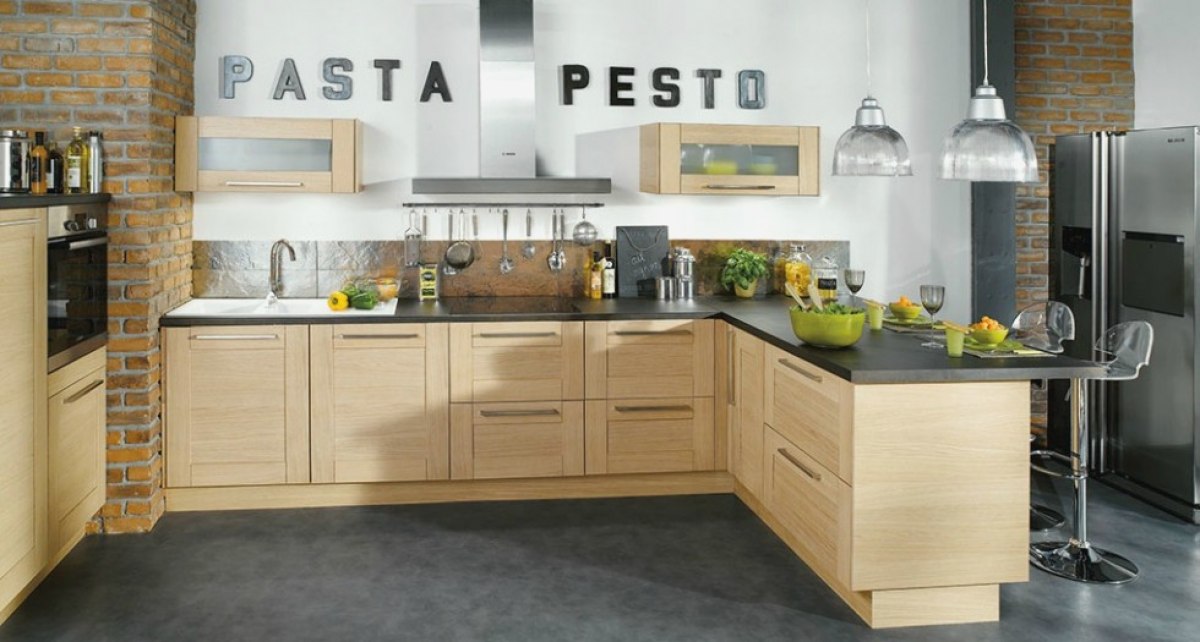 Modele cuisine chene clair