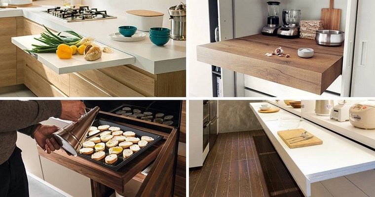 Plan de cuisine rabattable