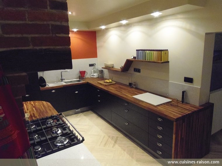 Plan de travail cuisine bois sur mesure