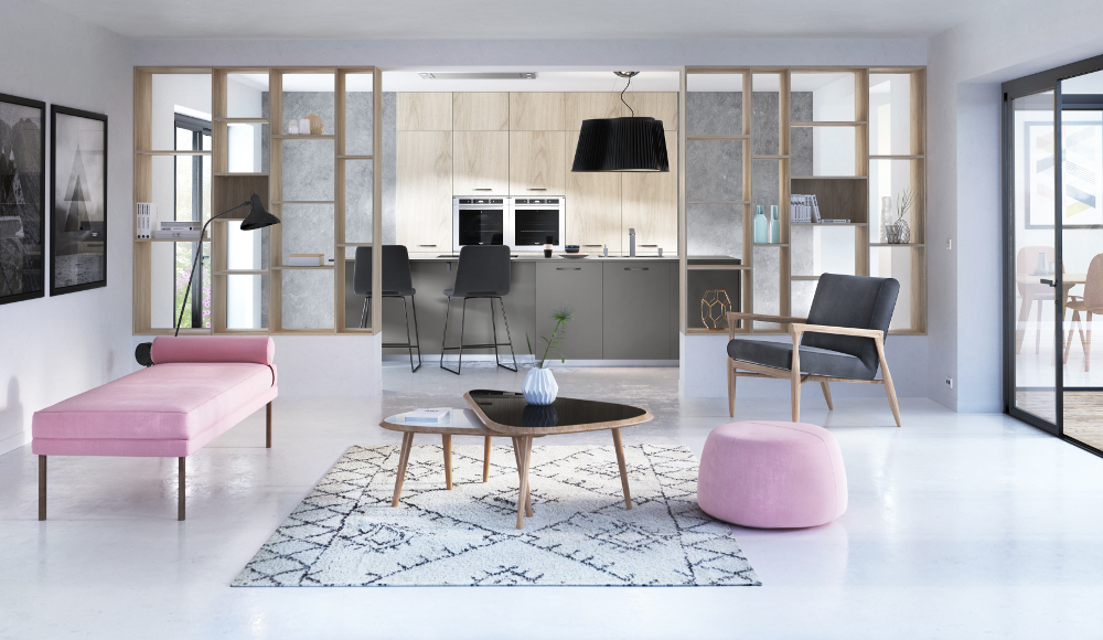 Modele cuisine semi ouverte