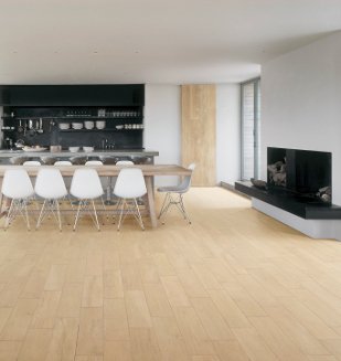 Carrelage imitation parquet miel