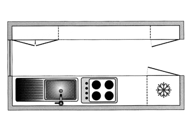 Plan de cuisine etroite