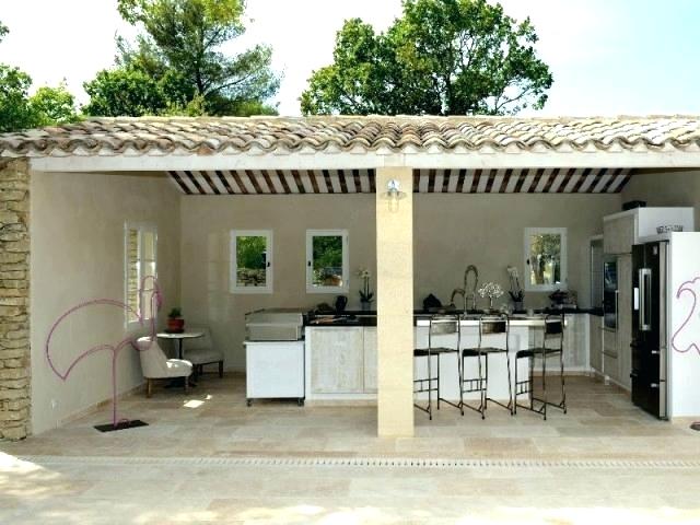Plan et photo de cuisine d'été