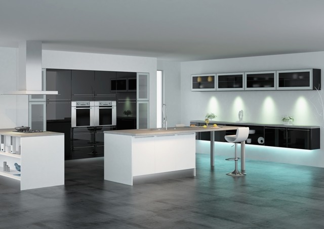 Modele de cuisine noir et blanc