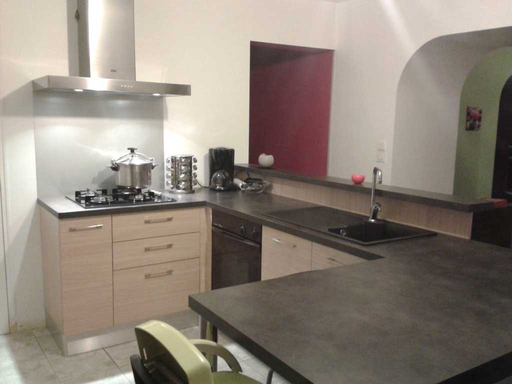 Plan de cuisine gris